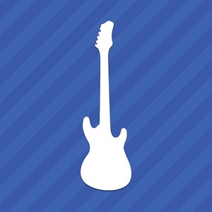 Electric Guitar Vinyl Decal Sticker