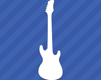 Electric Guitar Vinyl Decal Sticker