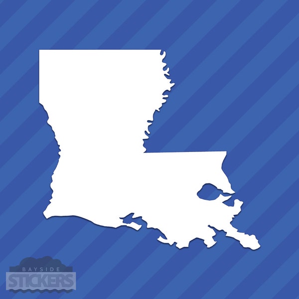 Louisiana LA State Outline Vinyl Decal Sticker