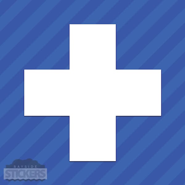 Medic Cross Vinyl Decal Sticker Military Para Nurse EMT Plus Sign