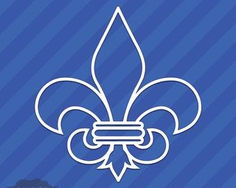 Fleur De Lis Symbol Outline Vinyl Decal Sticker