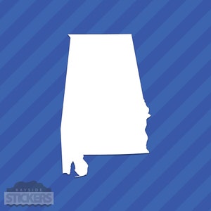 Alabama AL State Outline Vinyl Decal Sticker
