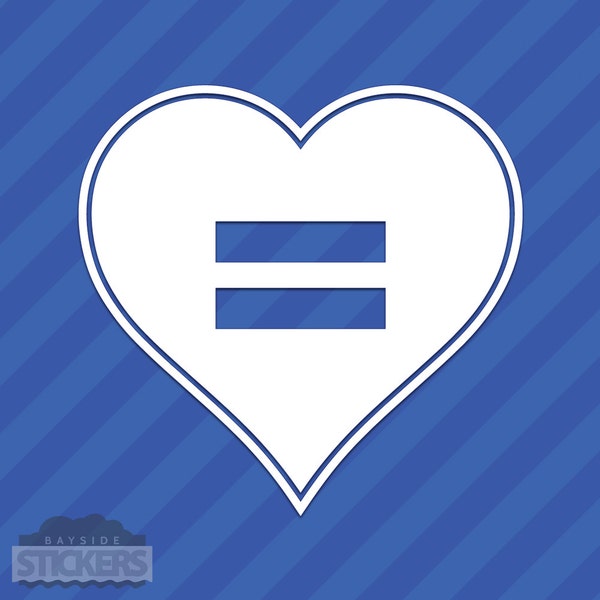 Equal Rights Heart Vinyl Decal Sticker Marriage Equal Sign LGBT