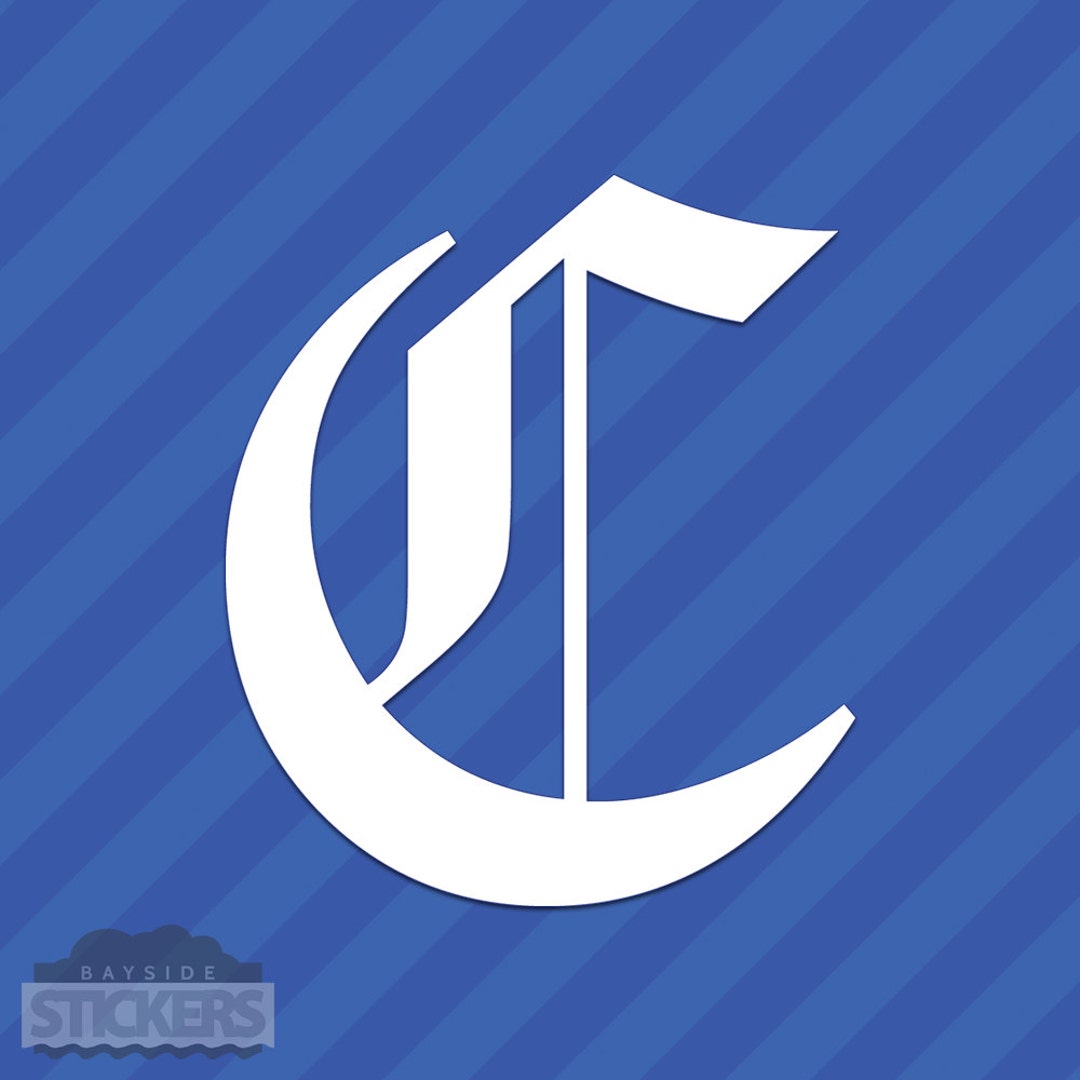 Old English Letter C Initial Vinyl Decal Sticker Diploma Font - Etsy