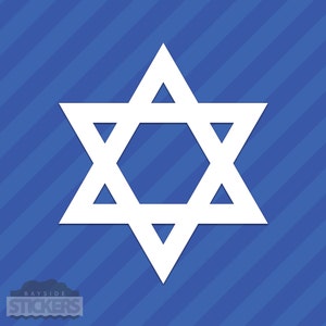 Star Of David Symbol Vinyl Decal Sticker Religion Jewish Judaism