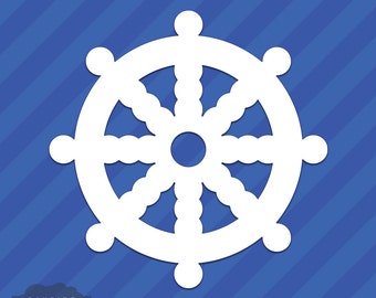 thumbnail image 2 of Wheel Of Dharma Sticker Decal Dharmachakra Hindu Buddhist 2 of 14