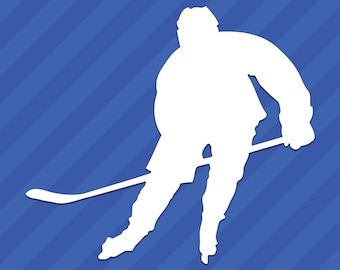 Hockey Player Vinyl Decal Sticker