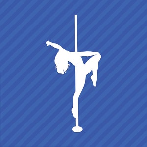Pole Dancer Stripper Vinyl Decal Sticker