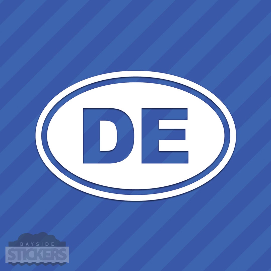 Delaware DE Oval Vinyl Decal Sticker - Etsy