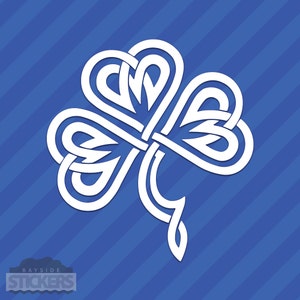 Celtic Knot Irish Shamrock Vinyl Decal Sticker Clover Ireland St. Patrick&#39;s Day