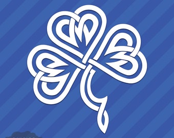 Celtic Knot Irish Shamrock Vinyl Decal Sticker Clover Ireland St. Patrick&#39;s Day
