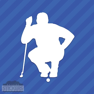 Golfer Putting Vinyl Decal Sticker