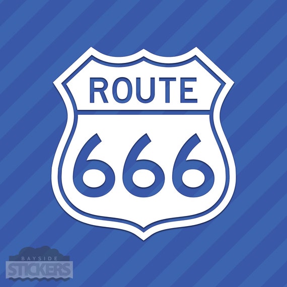 - ROUTE 666 ROUTE 66 DECAL sticker for window Laptop *USA* USA* USA*