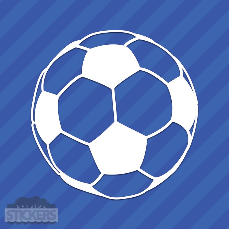 Soccer Ball Vinyl Decal Sticker Sports Football Etsy