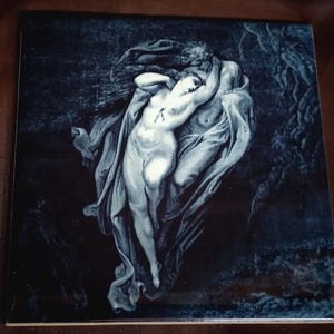 Ceramic Tile Decor - Paolo and Francesca (Gustave Doré), DIVINE COMEDY -