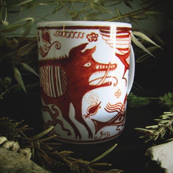 Taza de cerámica - Jabalí celtíbero -