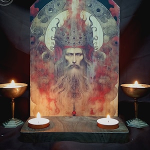 Ahura Mazda - Ritual Altar, God, Zoroaster, Zoroastrianism, Fire, Masonry, mystic, persian, Occult, zoroastrian, Gnostic, art, esoteric,