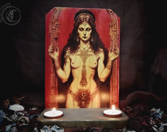 Rituell altarljushållare, Lilith, sumerisk gudinna, Ishtar, Inanna