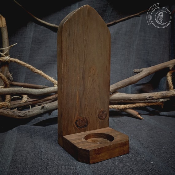 Handgefertigter Wandkerzenhalter - rustikales Dekor, Hochzeitsdekor, Mittelalter, Gothic, minimalistisch, rustikal, Beleuchtung, Kerzenhalter aus Holz,