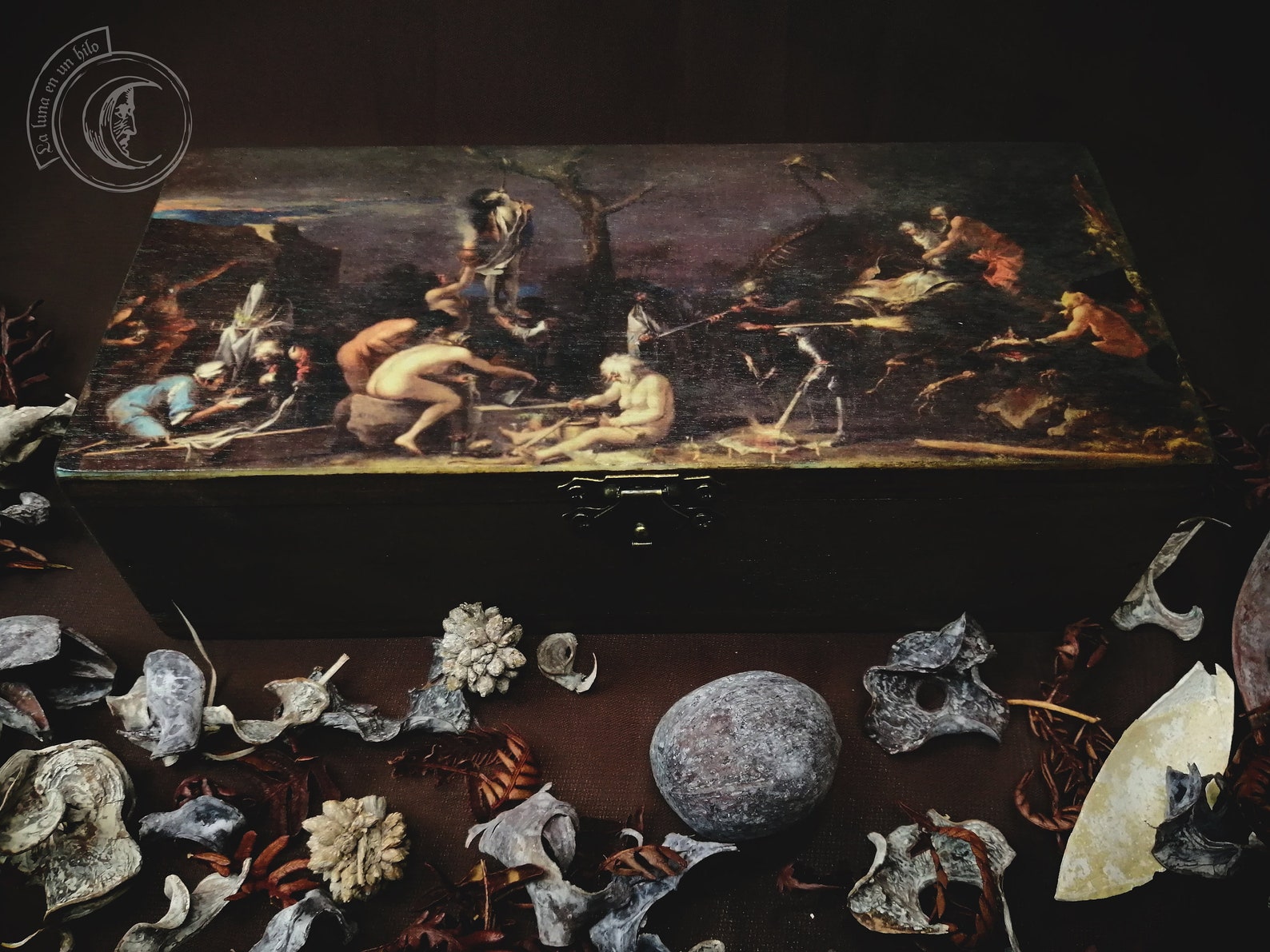 Wooden Chest Witches at Their Incantations salvator Rosa Etsy