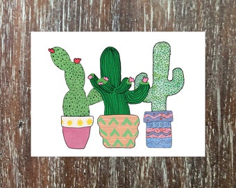 clever cacti anniversary valentine's day card, 'thanks for loving all of me, even my prickly parts'