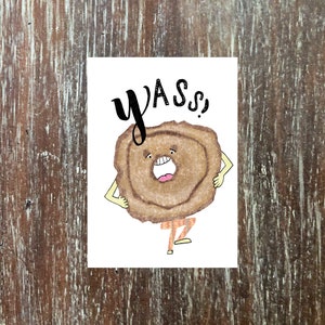 cartão atrevido de parabéns de donut à moda antiga - sucesso com cobertura de açúcar! SIM!