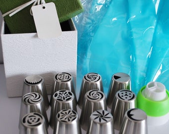 Russian Piping Tips - Russian nozzle - Russian icing Tips - Tri Colored Icing Tip - piping Nozzles - icing Tip