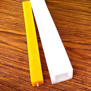 11,75&#39;&#39; siliconen primitieve vierkante conische kaarsvorm - enkele holte - handgemaakt