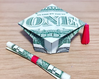Money Origami Etsy - money origami graduation gift origami graduation cap diploma us dollar bills
