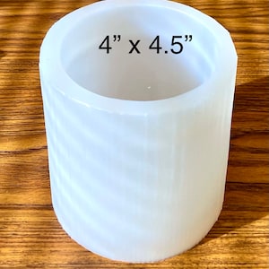 Big silicone pillar candle mold - round cylinder mold - soap resin mold - homemade - 4” x 4.5”