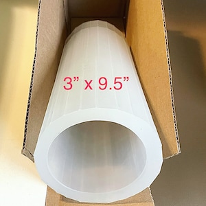Big silicone pillar candle mold - round cylinder mold - soap resin mold - homemade - 3” x 9.5”