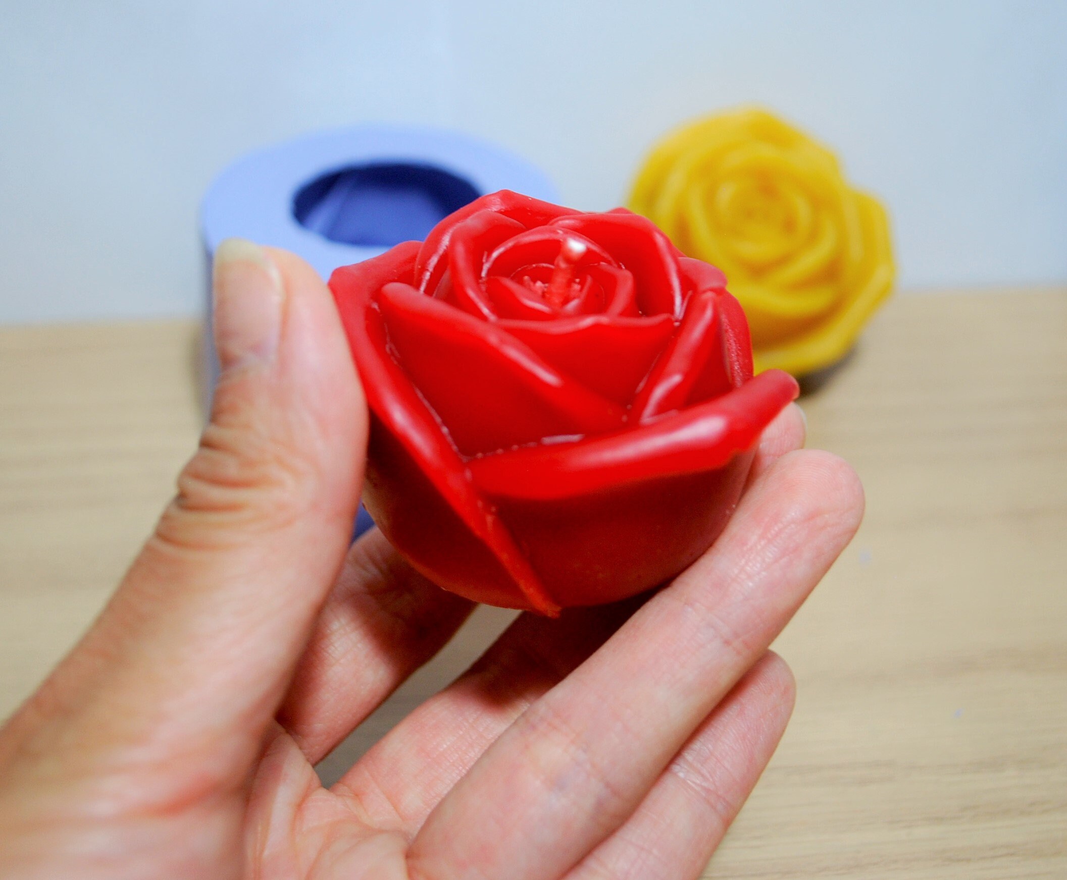 3D Silicone ROSE mold - silicone flower mold - votive candle - lotion – The  Handmade Charm