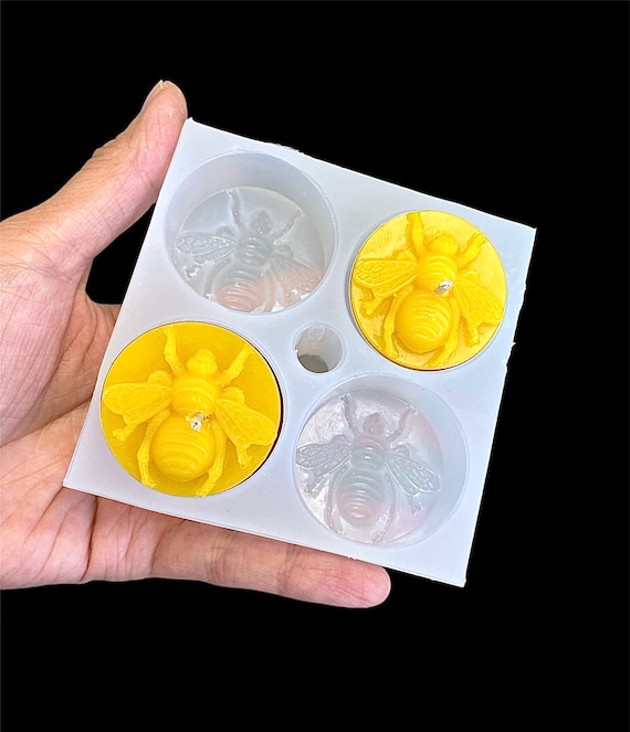 Silicone Tea Light Candle Mold Honeybee Queen Bee Wax Melt Lotion