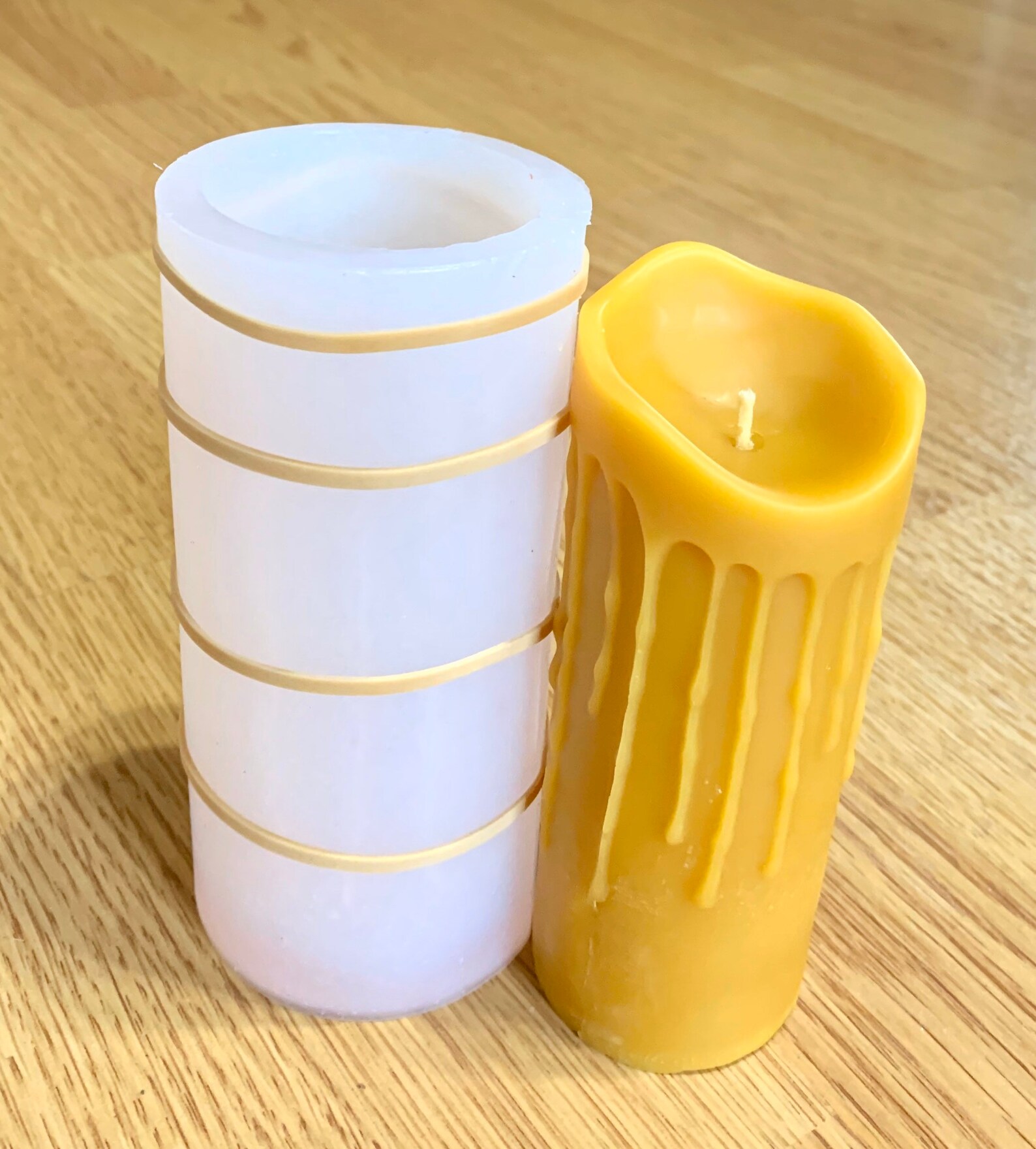 5 Silicone Dripping Candle Mold Pillar Candle Mold Etsy