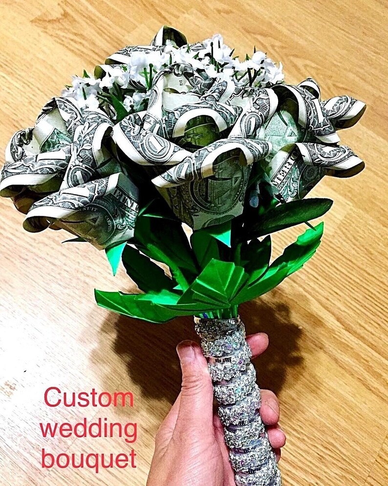 Money roses money flower rose bouquet origami roses Etsy