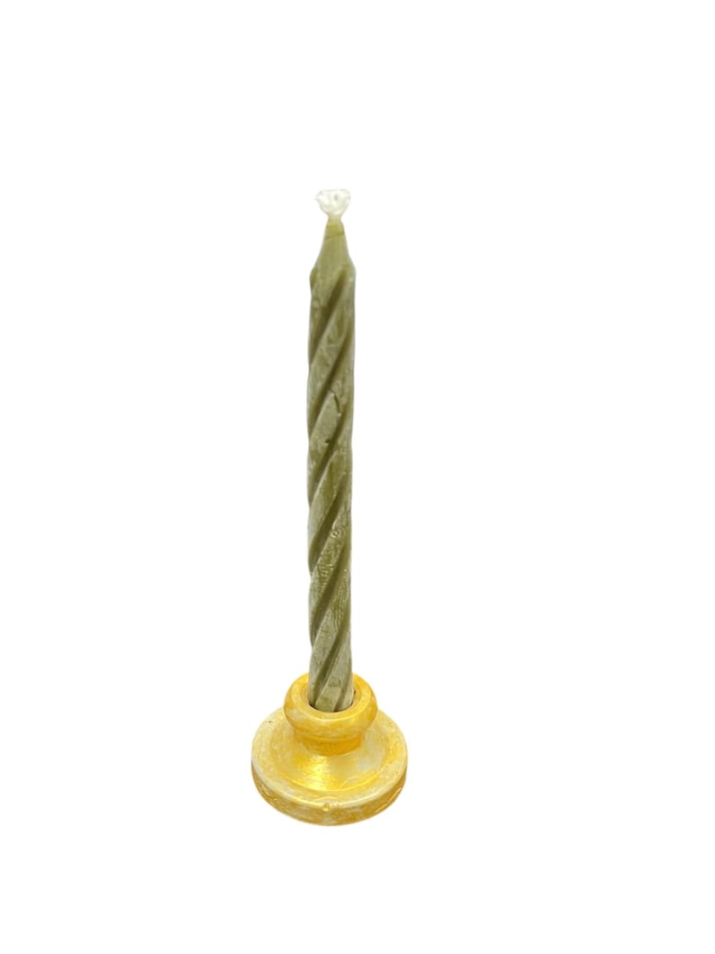 Small Silicone Candle holder mold for skinny taper candle image 5
