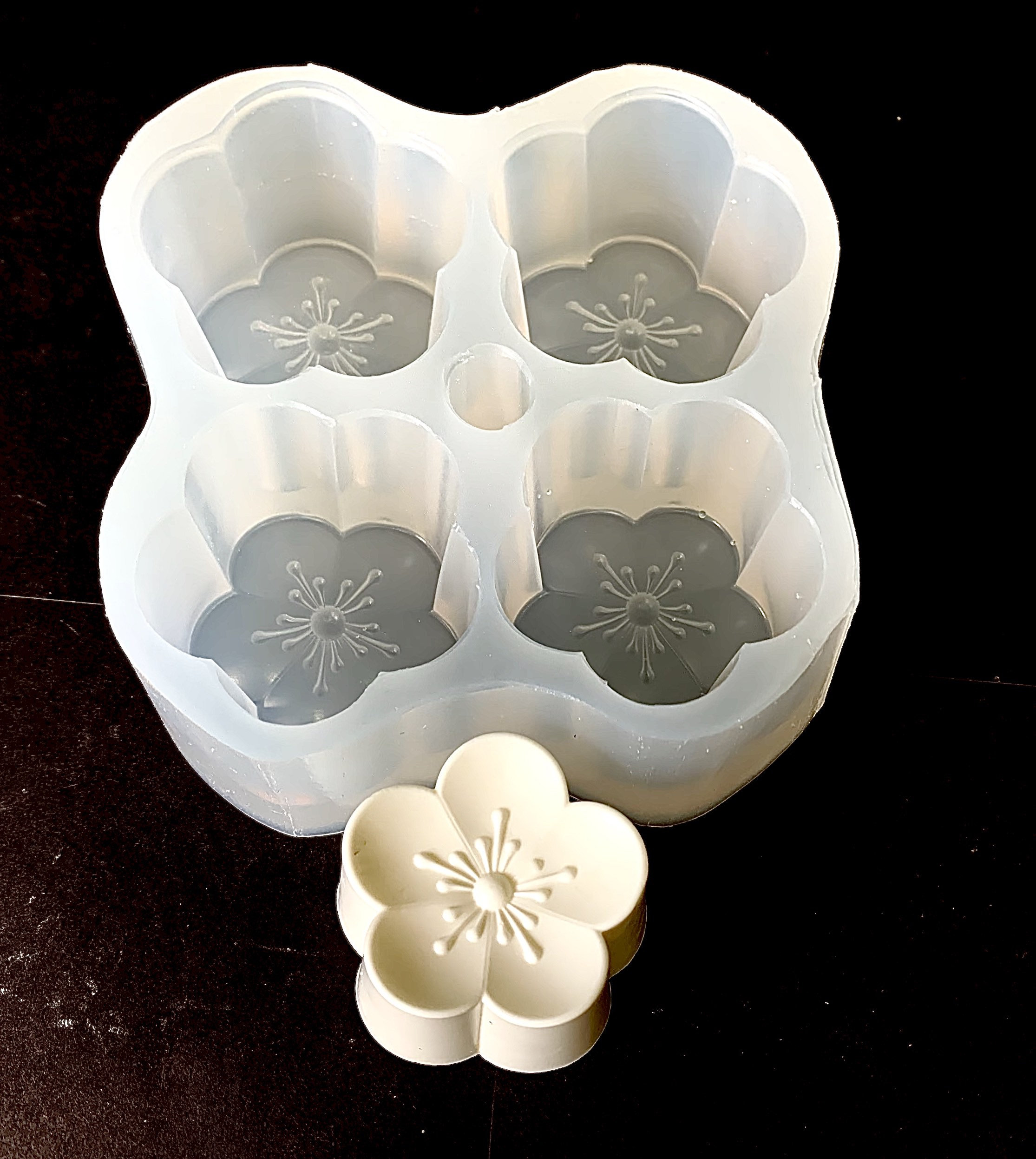 Silicone flower Mold votive candle mold floating candle Etsy