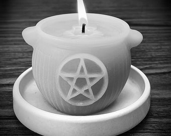 3D Silicone witch pot cauldron mold for ritual spiritual magic candle