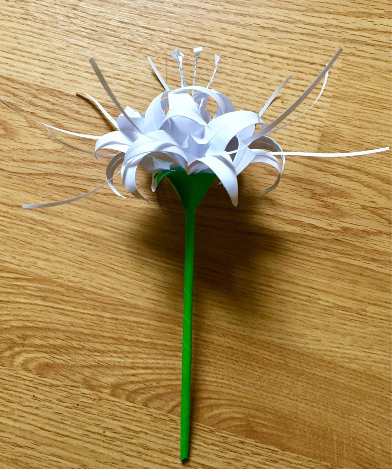 Origami spider lily paper higanbana Centerpiece flower Etsy