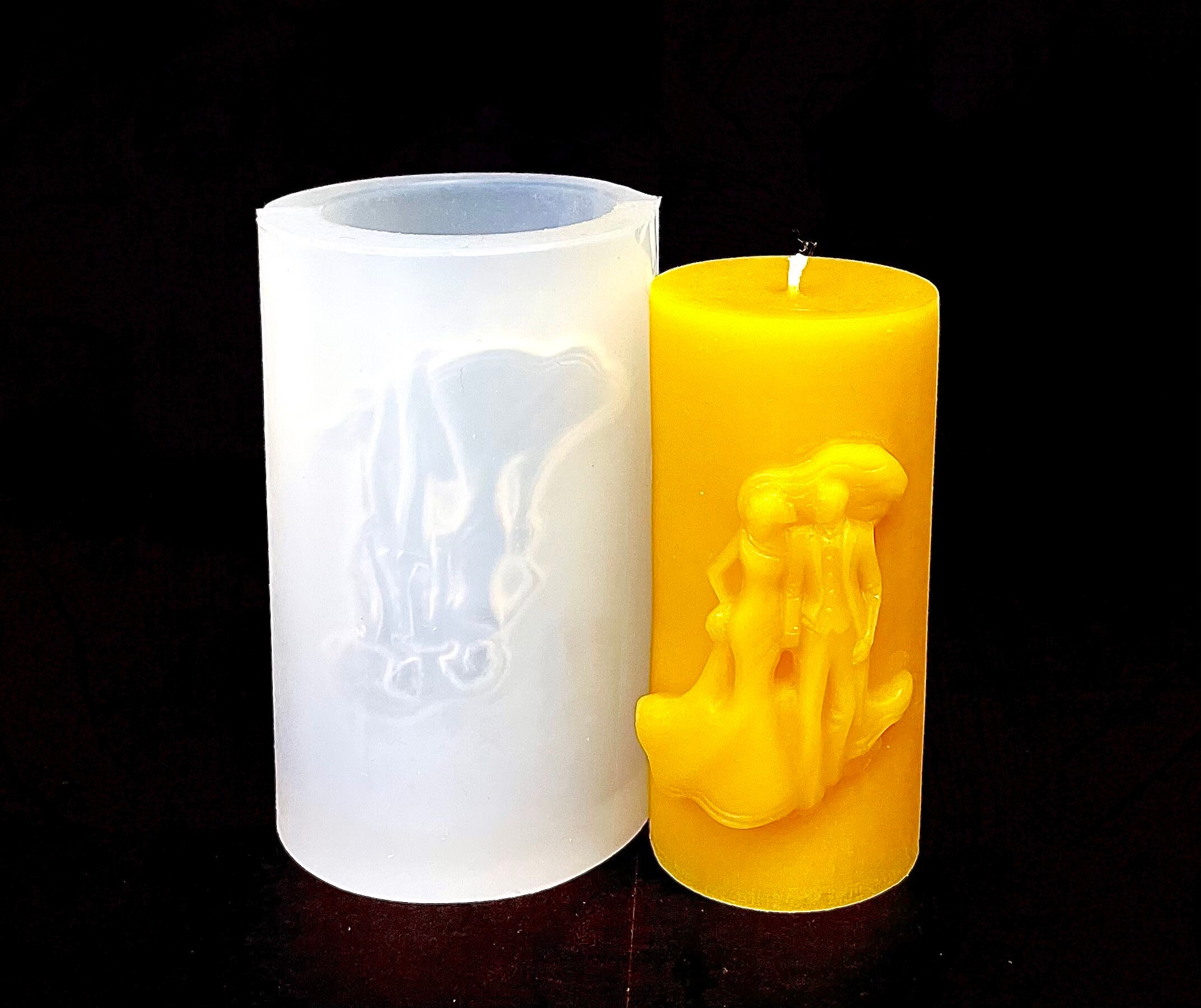 Silicone pillar candle Mold wedding favor candle mold Etsy