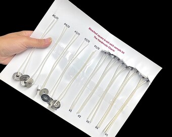 Bleached square braid wick sample kit with wick suggestion & rate chart - 10 wick sizes
