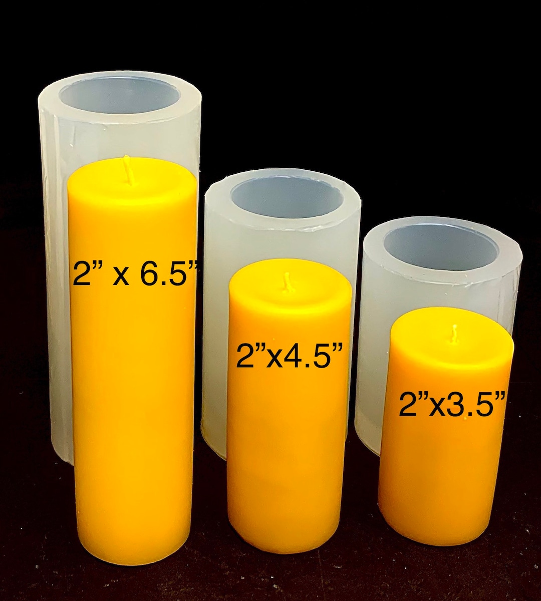 Silicone Pillar Candle Mold Concave Top Candle Mold Soap Resin Mold