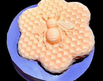 Silicone Honeybee soap bar Mold - Honeycomb Mold - homemade