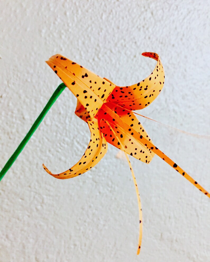 Origami Lilies Paper Lily Tiger Lily Day Lily Lily Etsy