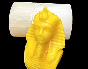 4” Silicone Egyptian King Tut mold - 3D figure mold - candle soap mold - resin mold - food grade