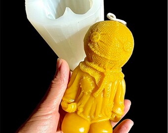4.5” 3D Silicone mold - trick or treat Sam figure - Halloween figure mold - candle soap mold - resin ornament mold
