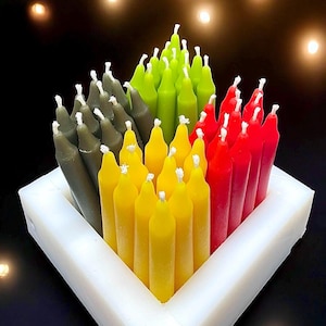 Silicone chime candle mold 4” - mini taper Mold - spell candle mold - 6 cavities - homemade image 9