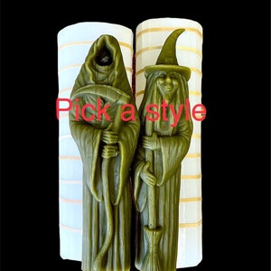 Tall Silicone Halloween figure mold - Grim Reaper Mold - wicked witch mold - death mold - homemade