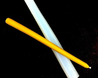 Silicone long taper candle mold - single cavity - 11.75” - wavy taper