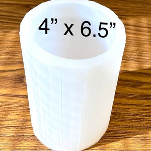 Big silicone pillar candle mold - round cylinder mold - soap resin mold - homemade - 4” x 6.5”